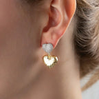 DOPPELTE HERZ-OHRRINGE aus 925 Silber - Eleganter Ohrringe - AURIME