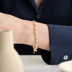 ZIRKON STEIN KLEE ARMBAND aus 925 Silber - Eleganter Armband - AURIME