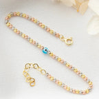 TRICOLOR DORICA EVIL EYE ARMBAND aus 925 Silber - Eleganter Armband - AURIME