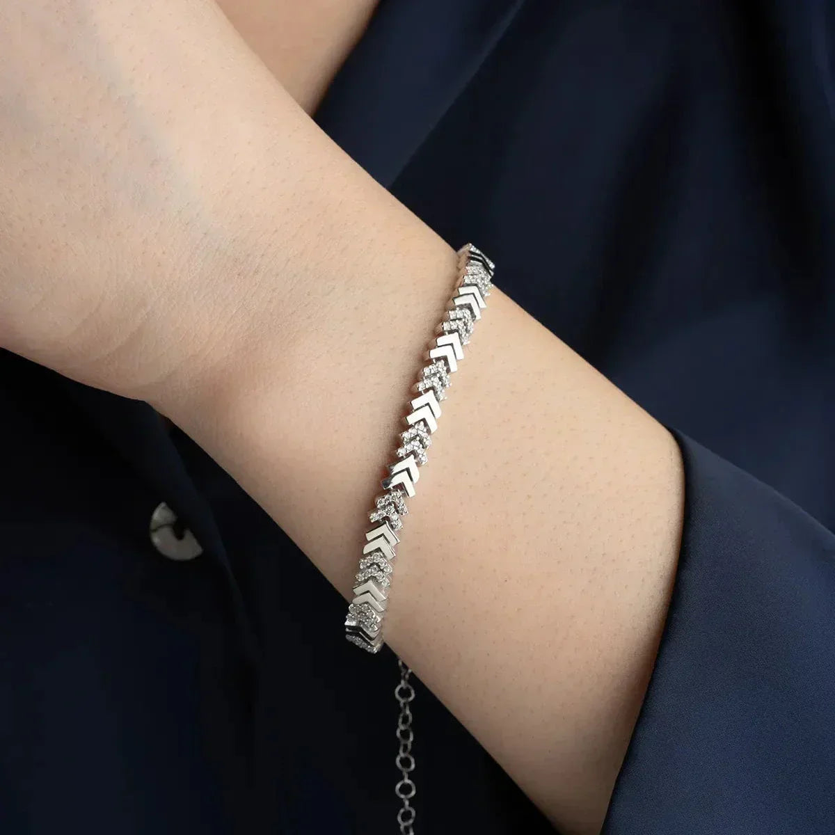 FISH TAIL ARMBAND aus 925 Silber - Eleganter Armband - AURIME