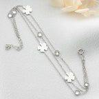 3 ROWS CLOVER STONE BRACELET | 925 SILVER