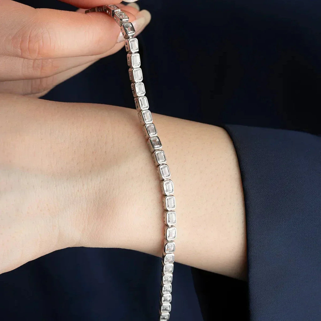 FULL ROW STEIN ARMBAND aus 925 Silber - Eleganter Armband - AURIME