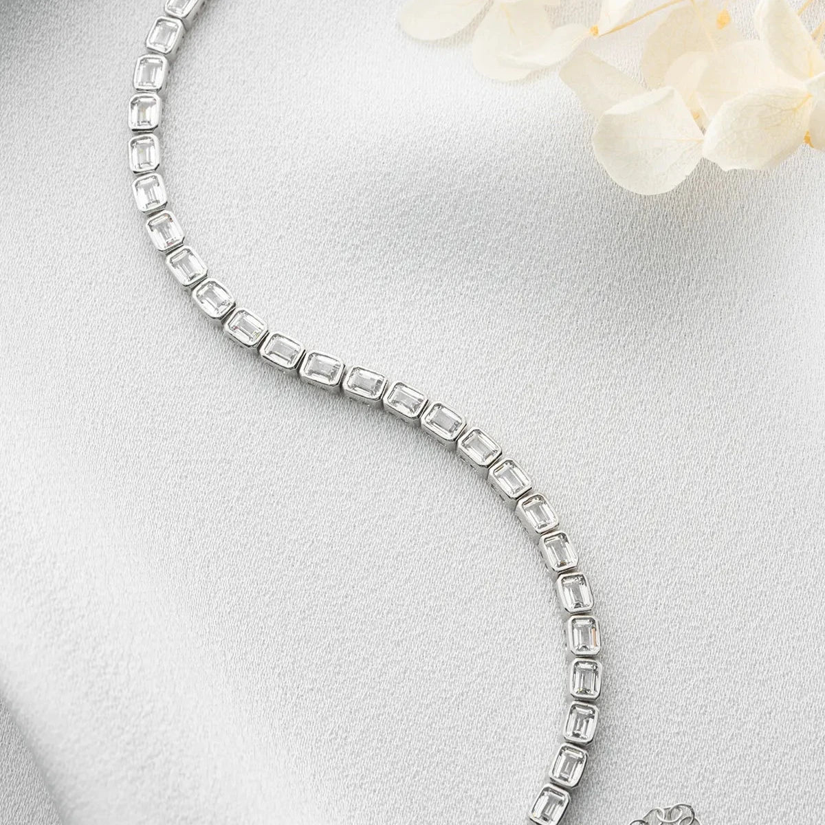 FULL ROW STEIN ARMBAND aus 925 Silber - Eleganter Armband - AURIME