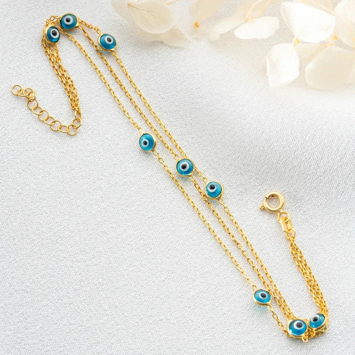 3 ROWS MINI NAZAR BRACELET | 925 SILVER 