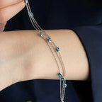 3 ROWS MINI NAZAR BRACELET | 925 SILVER 