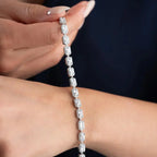 ARMBAND MIT BAGUETTE STEIN aus 925 Silber - Eleganter Armband - AURIME