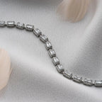 ARMBAND MIT BAGUETTE STEIN aus 925 Silber - Eleganter Armband - AURIME