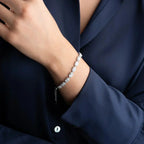 ARMBAND MIT BAGUETTE STEIN aus 925 Silber - Eleganter Armband - AURIME