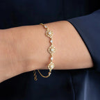 STEIN BLUMENARMBAND aus 925 Silber - Eleganter Armband - AURIME