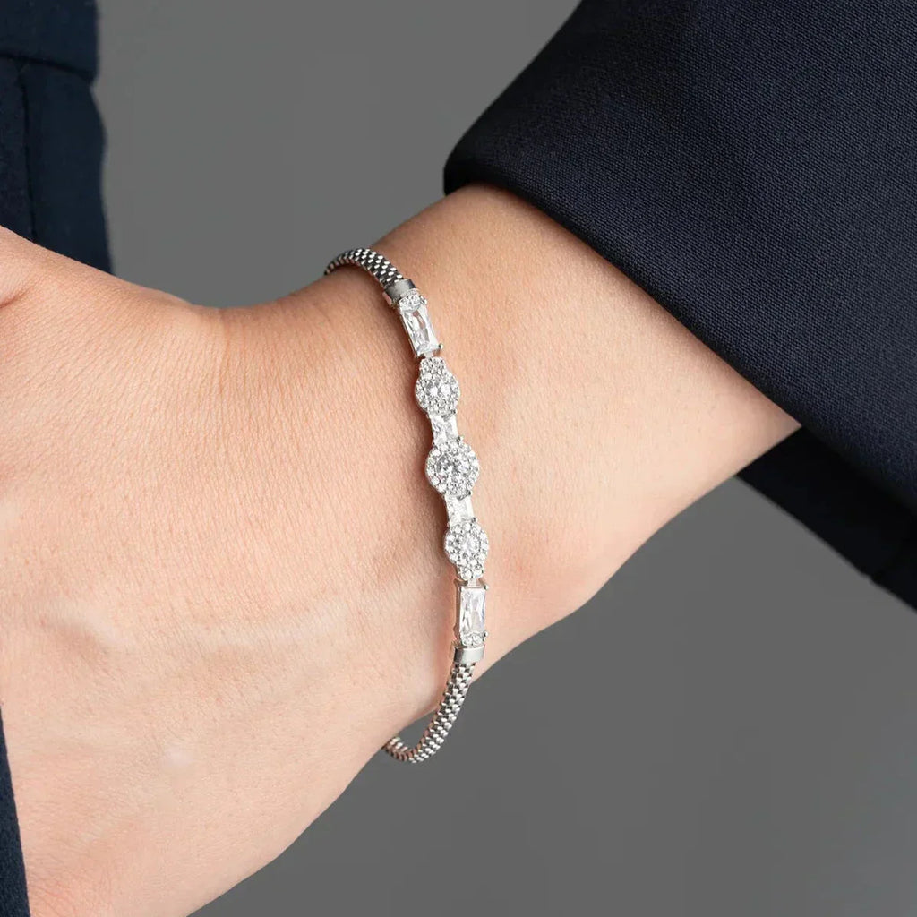 DIAMANT BLOOM ARMBAND aus 925 Silber - Eleganter Armband - AURIME