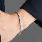 DIAMANT BLOOM ARMBAND aus 925 Silber - Eleganter Armband - AURIME