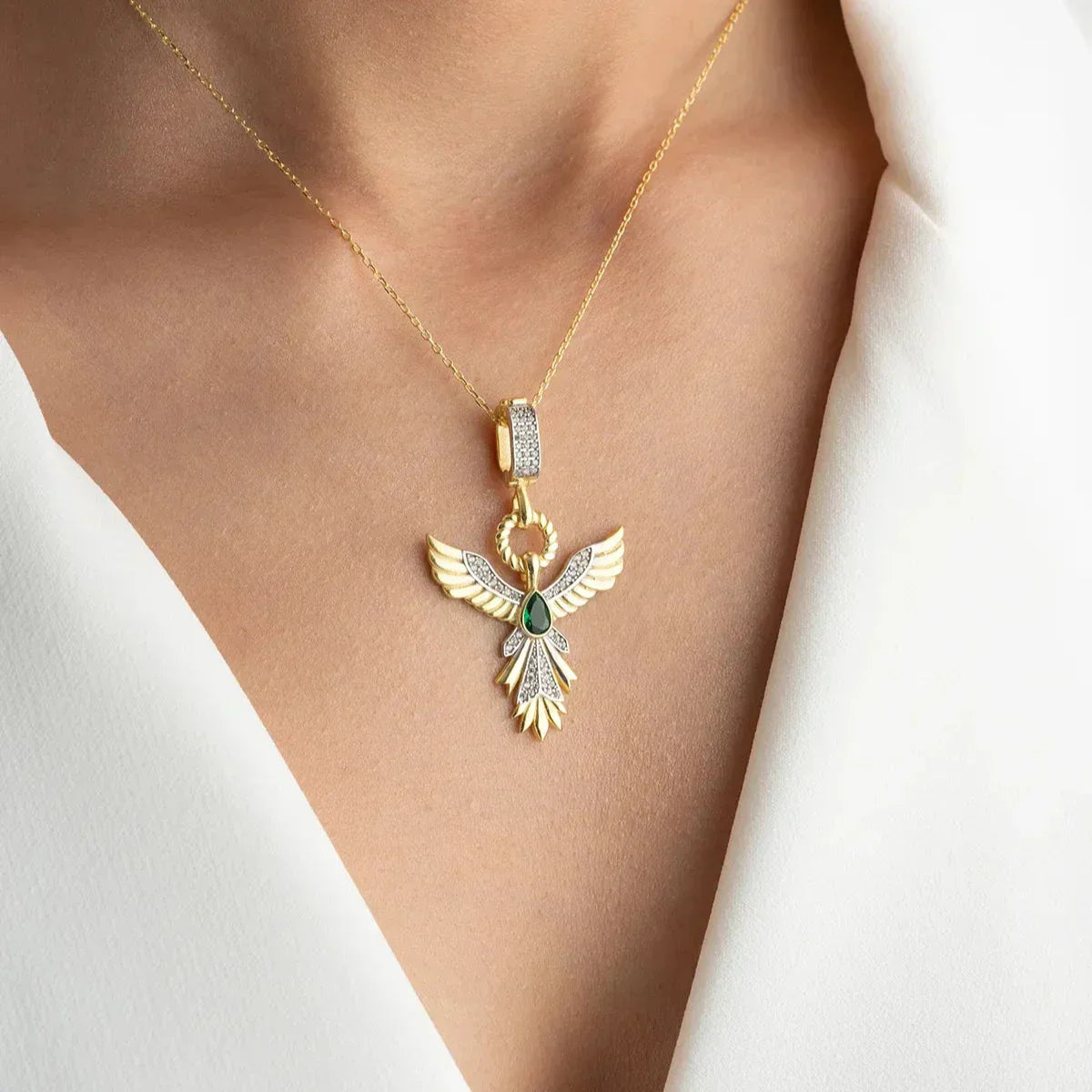 ZÜMRÜDÜANKA HALSKETTE aus 925 Silber - Eleganter Halskette - AURIME