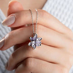 LILA LOTUSBLUMENKETTE aus 925 Silber - Eleganter Halskette - AURIME