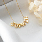 BALLON BUCHSTABE NAMENSKETTE aus 925 Silber - Eleganter Halskette - AURIME