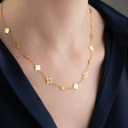 CLOVER GLÜCK HALSKETTE aus 925 Silber - Eleganter Halskette - AURIME