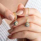 EVIL EYE HALSKETTE OHRRING SET aus 925 Silber - Eleganter Ohrringe - AURIME