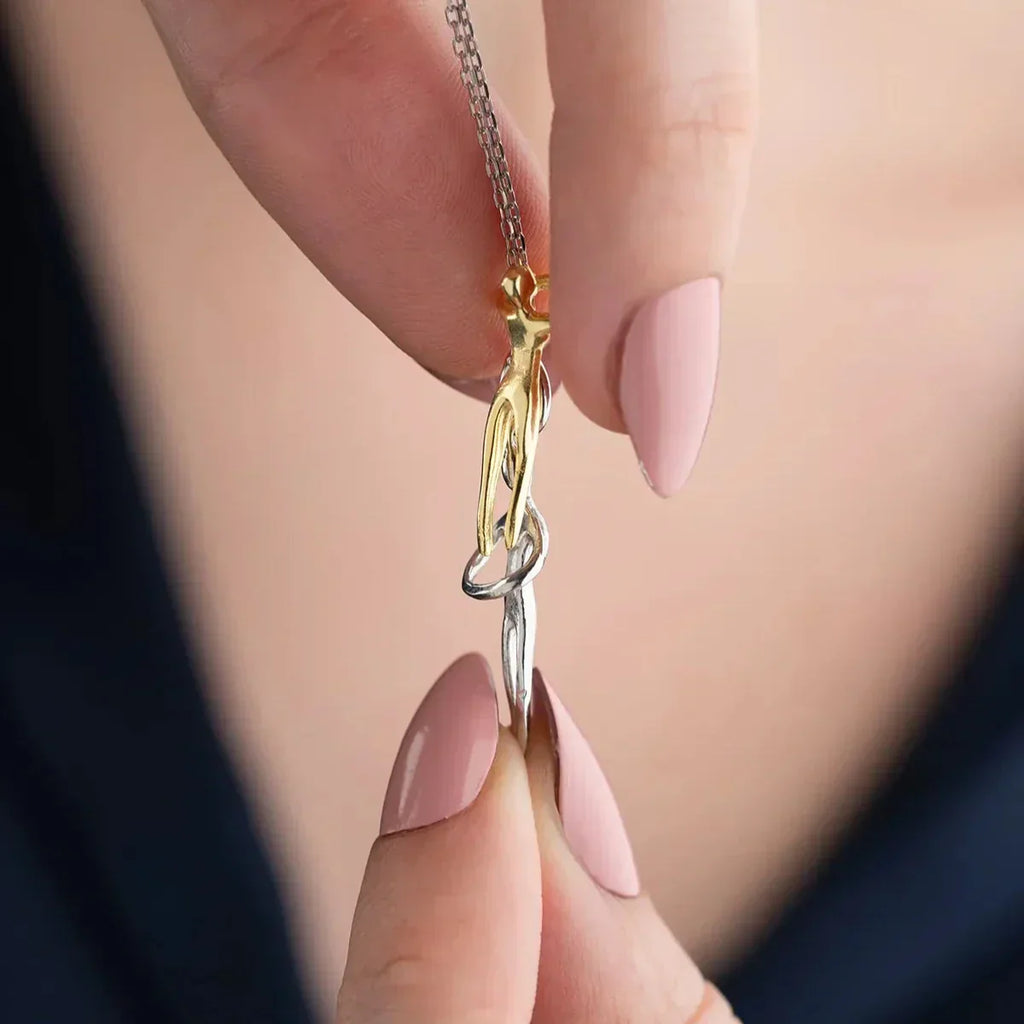 HUG LIEBE HALSKETTE aus 925 Silber - Eleganter Halskette - AURIME