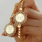 PAILLETTEN KETTE HALSKETTE ARMBAND SET | 925 SILBER
