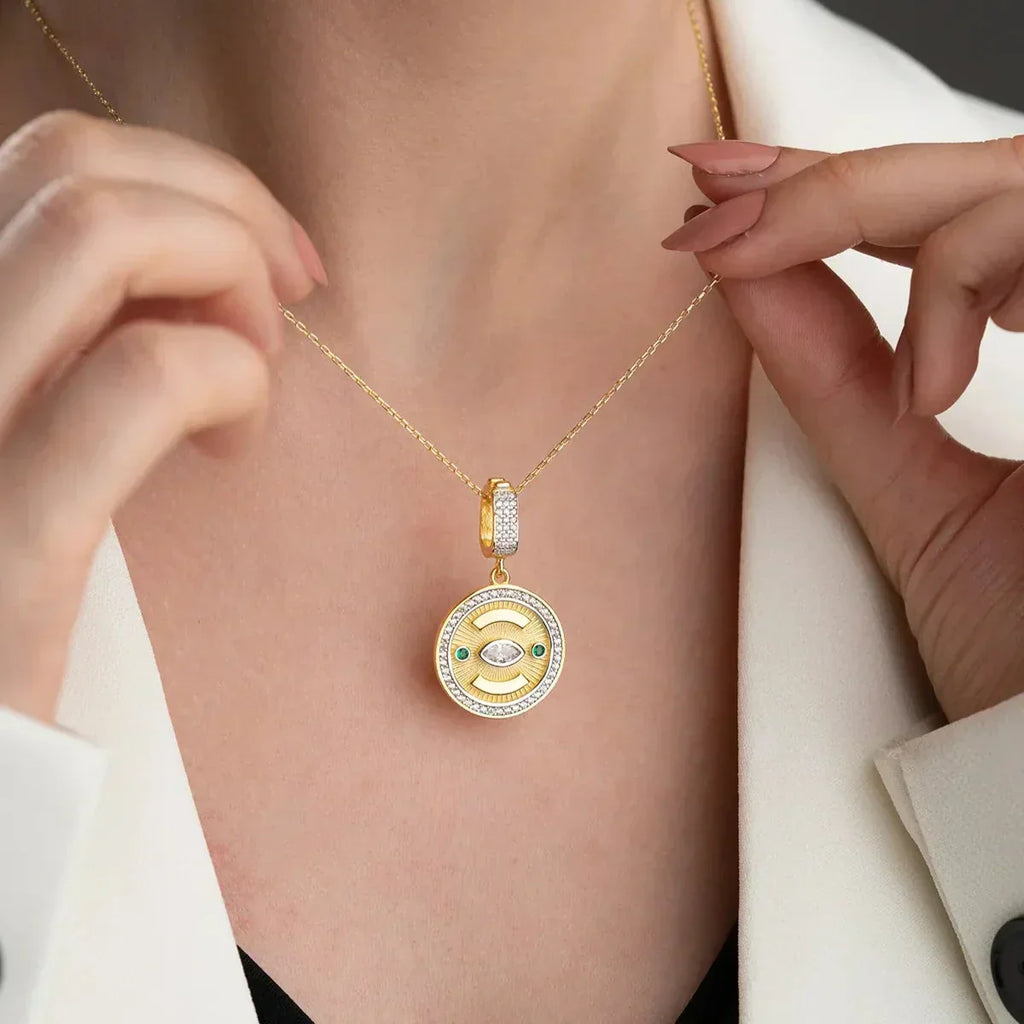 RUBY MOON HALSKETTE aus 925 Silber - Eleganter Halskette - AURIME