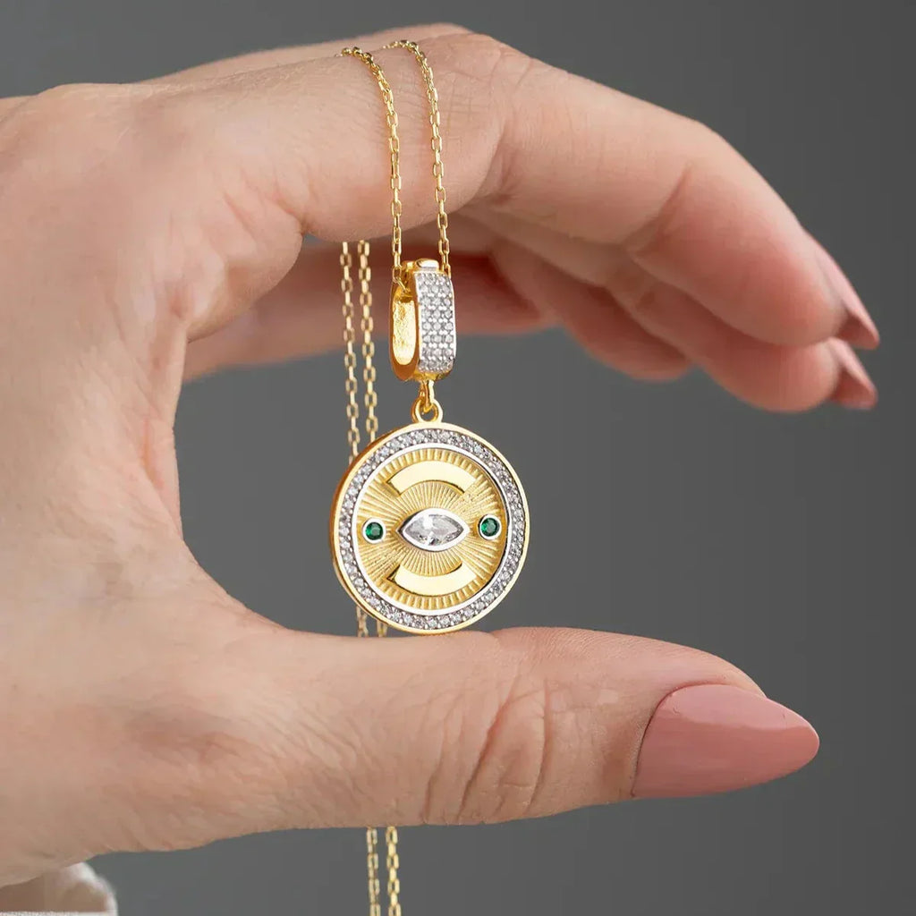 RUBY MOON HALSKETTE aus 925 Silber - Eleganter Halskette - AURIME