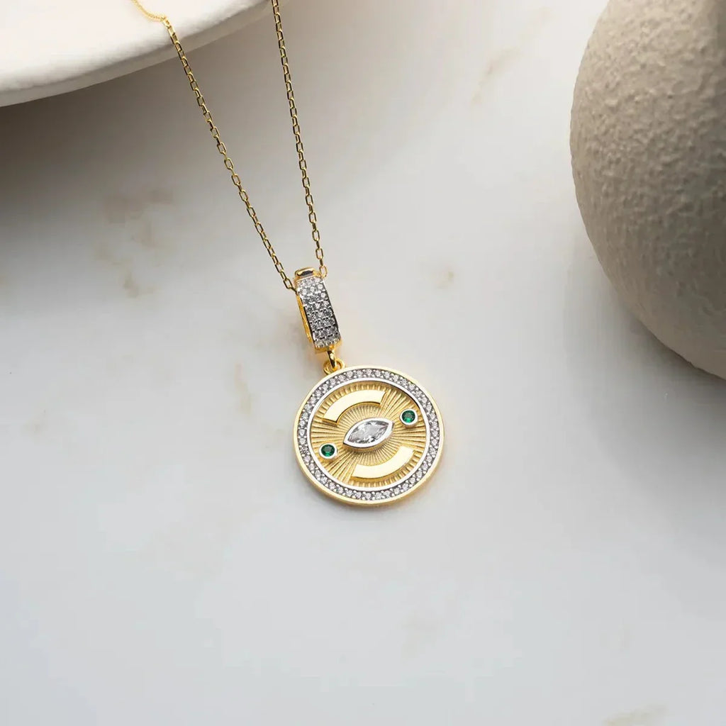 RUBY MOON HALSKETTE aus 925 Silber - Eleganter Halskette - AURIME