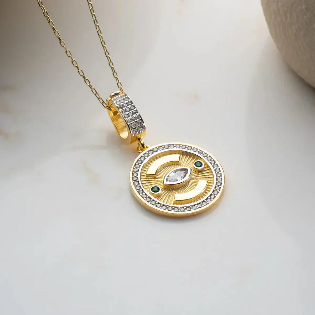 RUBY MOON HALSKETTE aus 925 Silber - Eleganter Halskette - AURIME