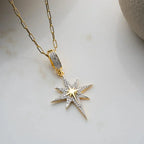 POLARSTERN HALSKETTE aus 925 Silber - Eleganter Halskette - AURIME