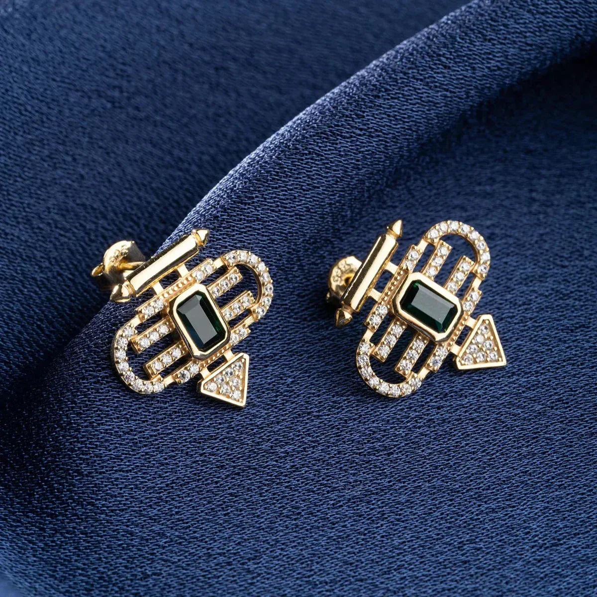 GRÜNE SEYMA OHRRINGE aus 925 Silber - Eleganter Ohrringe - AURIME