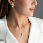 SEYMA HALSKETTE OHRRING SET aus 925 Silber - Eleganter Ohrringe - AURIME