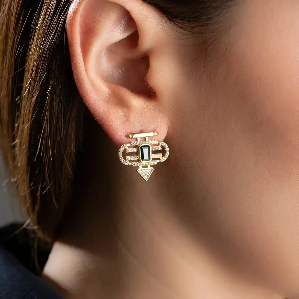 GRÜNE SEYMA OHRRINGE aus 925 Silber - Eleganter Ohrringe - AURIME