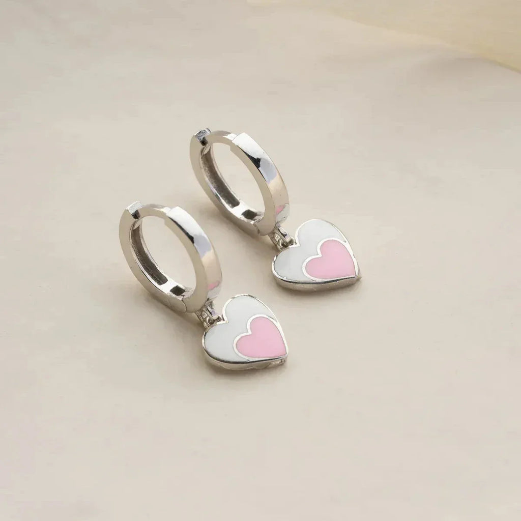 HERZ KINDER OHRRINGE aus 925 Silber - Eleganter Ohrringe - AURIME