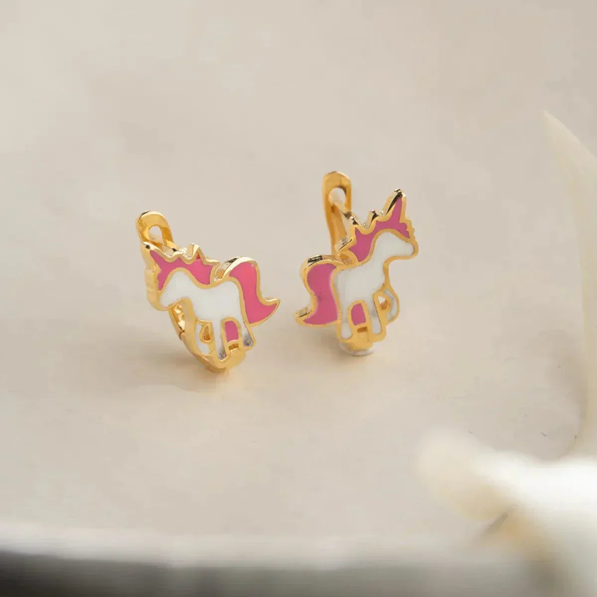 KINDER UNICORN OHRRINGE aus 925 Silber - Eleganter Ohrringe - AURIME