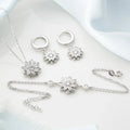 LOTUS BLÜTEN HALSKETTE | ARMBAND | OHRRING SET | 925 SILBER
