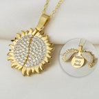 SONNE GRAVUR HALSKETTE aus 925 Silber - Eleganter Halskette - AURIME