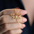 Bunte Libellen-Halskette aus 925 Silber von AURIME, filigranes Design mit bunten Libellenanhängern, elegante Damenkette