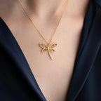 BUNTE LIBELLE HALSKETTE aus 925 Silber - Eleganter Halskette - AURIME