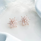 LOTUS & EISZAPFEN ZIRKONIA BLÜTEN OHRRINGE aus 925 Silber - Eleganter Ohrringe - AURIME