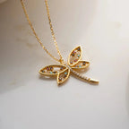 BUNTE LIBELLE HALSKETTE aus 925 Silber - Eleganter Halskette - AURIME