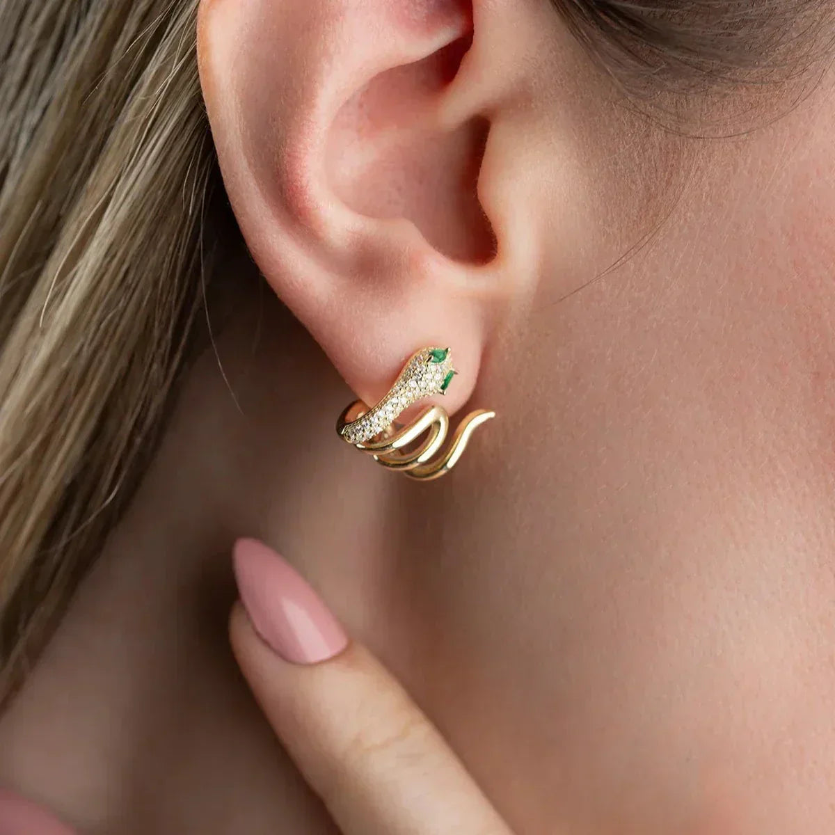 SCHLANGEN DESIGN OHRRINGE | 925 SILBER