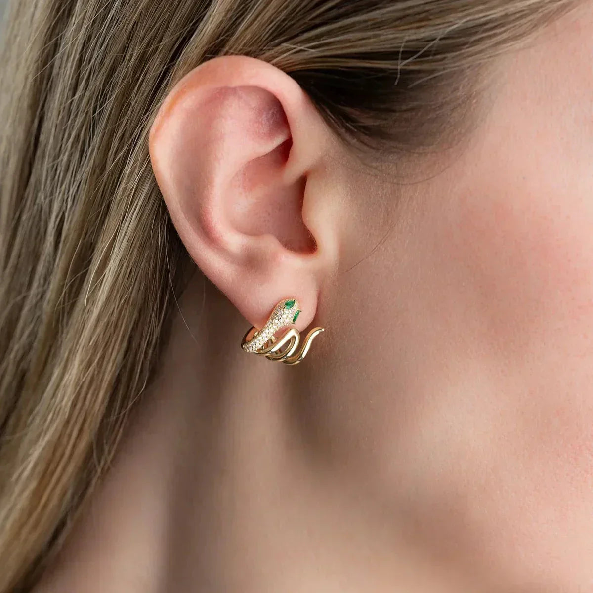 SCHLANGEN DESIGN OHRRINGE | 925 SILBER