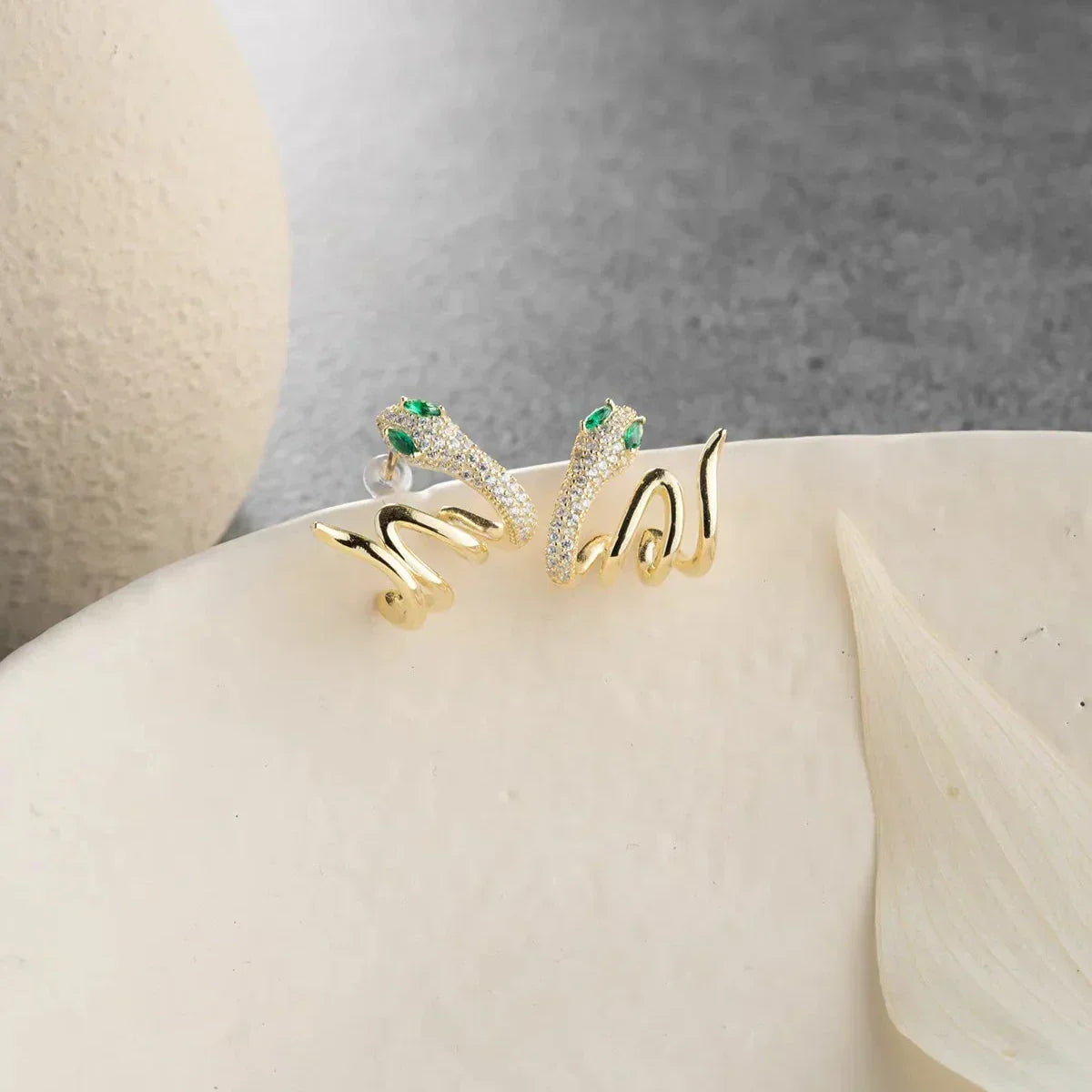 SCHLANGEN DESIGN OHRRINGE | 925 SILBER