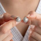 PERLEN & ZIRKONIA OHRRINGE aus 925 Silber - Eleganter Ohrringe - AURIME