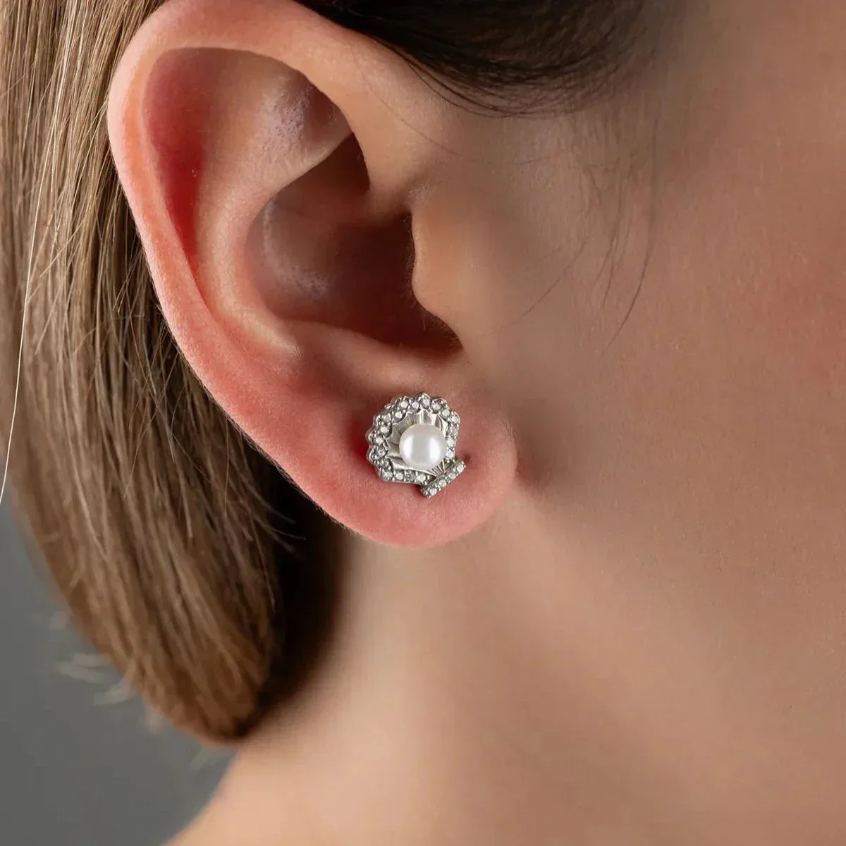 PERLEN & ZIRKONIA OHRRINGE | 925 SILBER