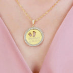 ZIRKONIA GRAVURKETTE BABY HANDFUSS aus 925 Silber - Eleganter Halskette - AURIME