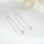 DIAMANT DESIGN HÄNGENDE OHRRINGE | 925 SILBER