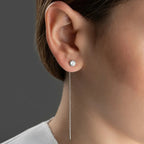 DIAMANT DESIGN HÄNGENDE OHRRINGE | 925 SILBER