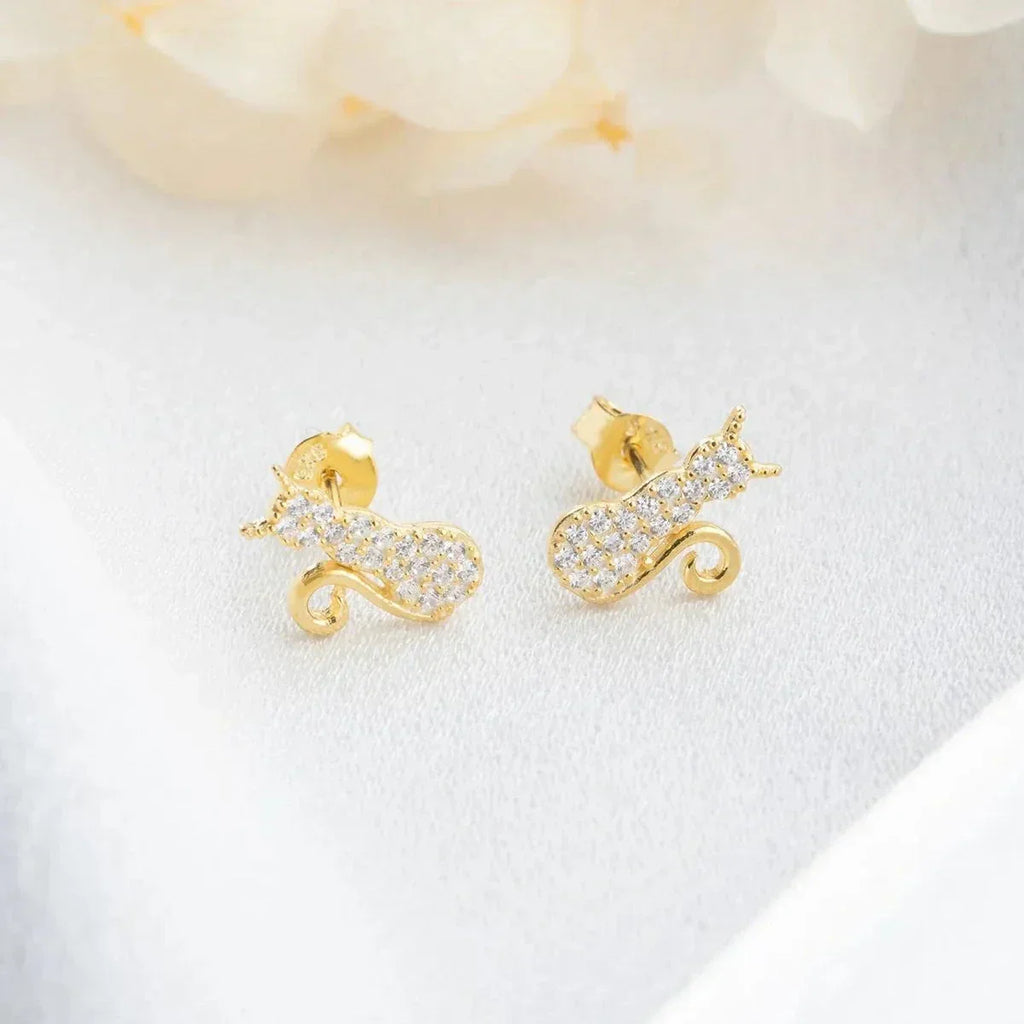 KATZE & ZIRKONIA OHRRINGE aus 925 Silber - Eleganter Ohrringe - AURIME
