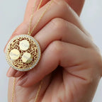 DREIER GRAVUR HALSKETTE aus 925 Silber - Eleganter Halskette - AURIME