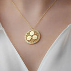 DREIER GRAVUR HALSKETTE aus 925 Silber - Eleganter Halskette - AURIME