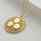 DREIER GRAVUR HALSKETTE aus 925 Silber - Eleganter Halskette - AURIME